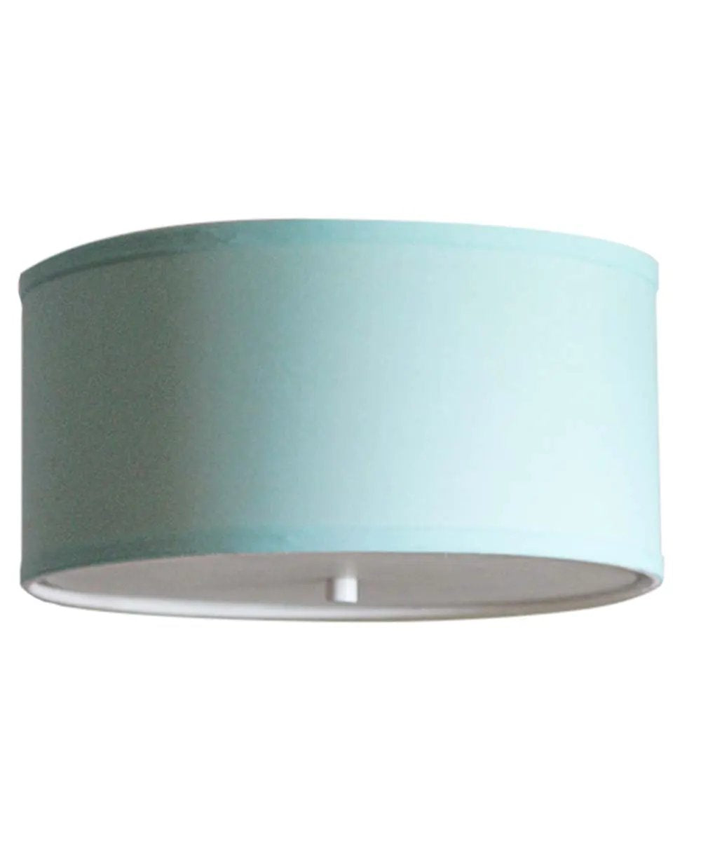 Flush Mount Conversion Kit | 14 Inch Wide | Paradise Blue | Drum Shade