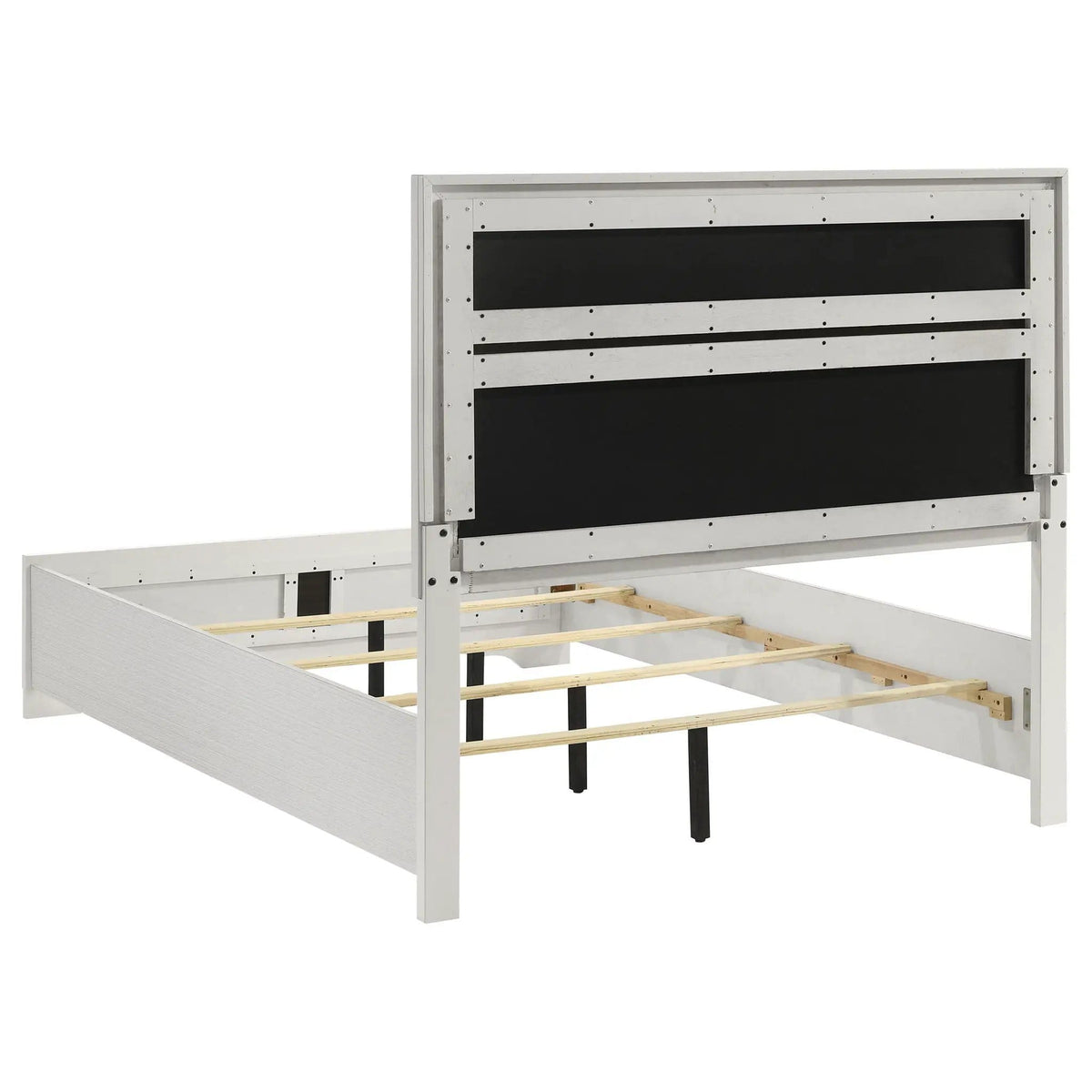 Miranda 54-inch Upholstered Queen Panel Bed | 63.5 x 83.75 x 53.75 in | Fabric | White