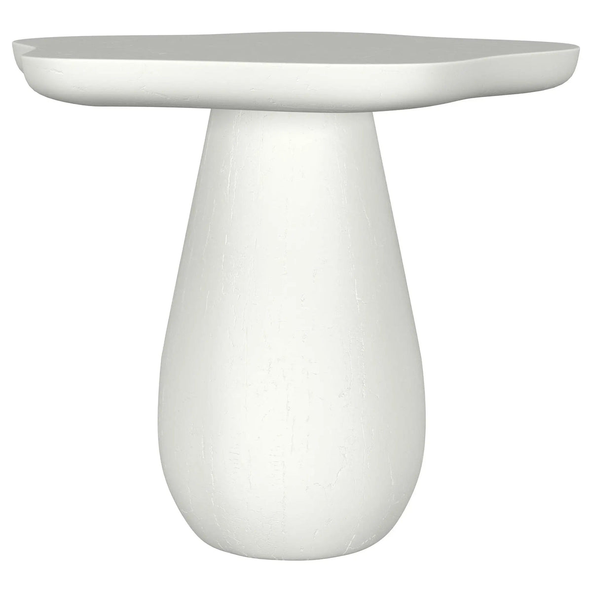 Perth 17-inch Side Table with Cloud-Shaped Top | 16.75 x 15.75 x 16 in | Engineered Wood | Off White