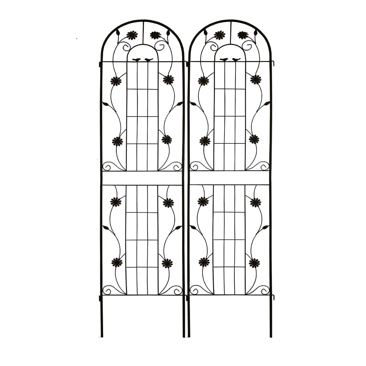 Metal Garden Trellis | Galvanized Steel | Powder Coated | 4 Piece Set