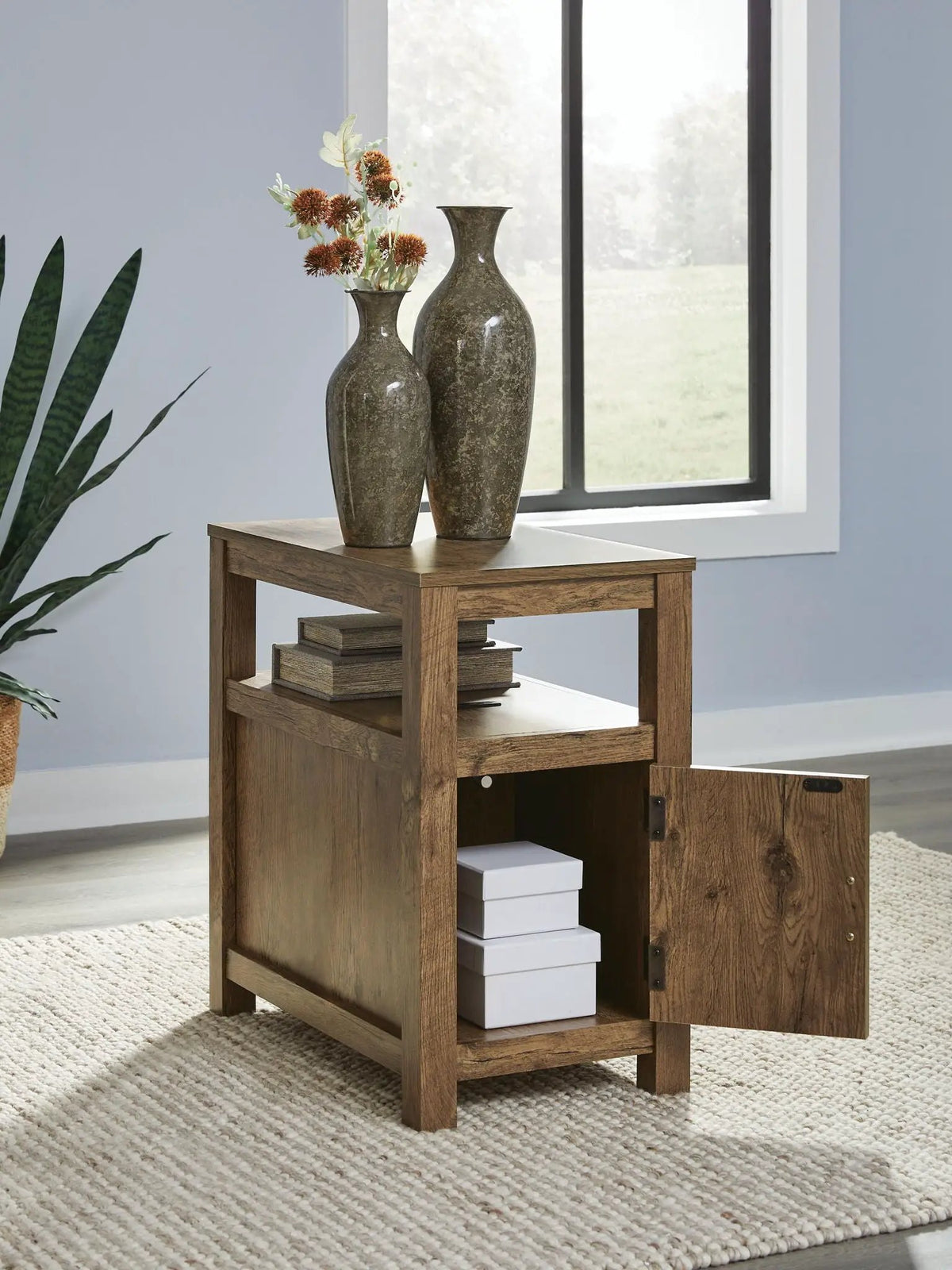 Fendenmore Chairside End Table | Storage Cabinet | Sofa-Side Function | Stylish Design