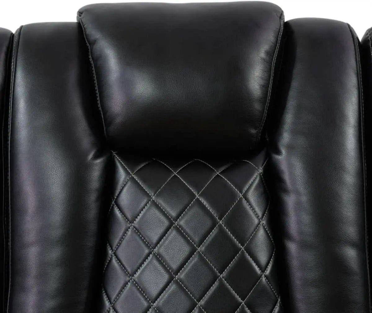 Electric Power Recliner Sofa Black With USB Charging Ports from PriceLows™
