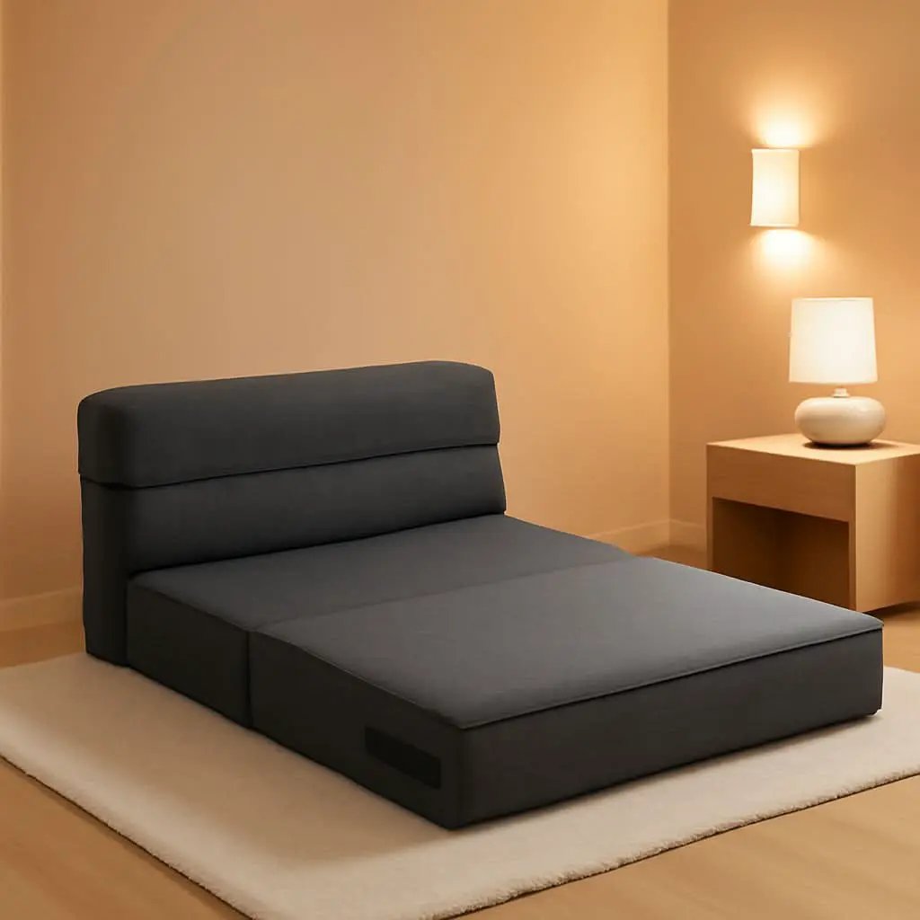 Memory Foam Sleeper Chair With Washable Cover Dark Gray from PriceLows™