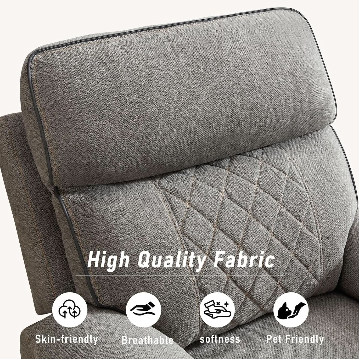 Electric Recliner Chair With USB Charging And Cup Holders from PriceLows™