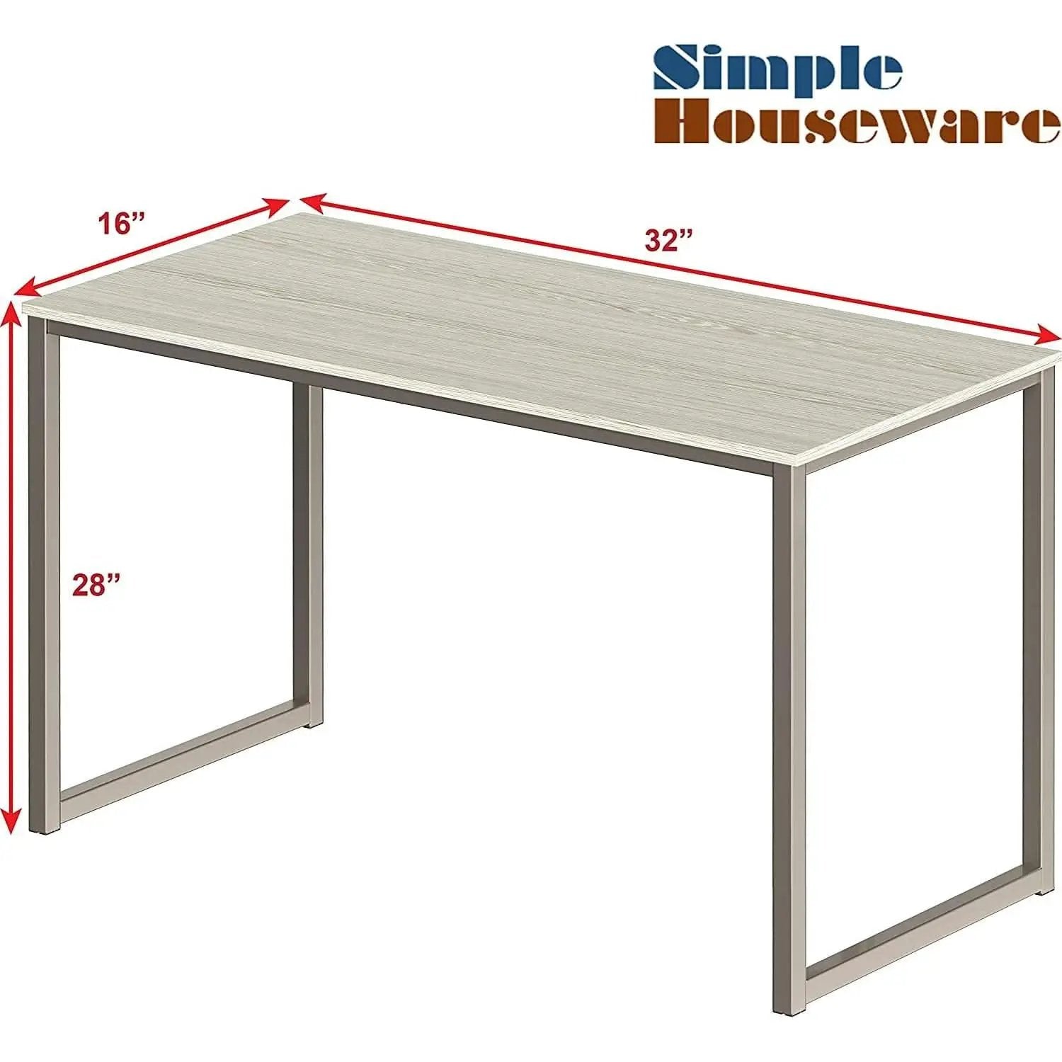 Maple 32 Inch Desk For Home Office With Steel Frame from PriceLows™