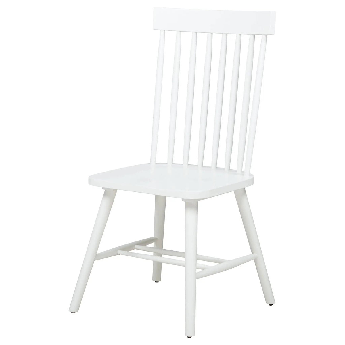 Andrews Windsor Spindle Back Dining Side Chair White (Set of 2) | 19 x 21.25 x 39.25 in | Rubberwood & Veneer | Dining Room
