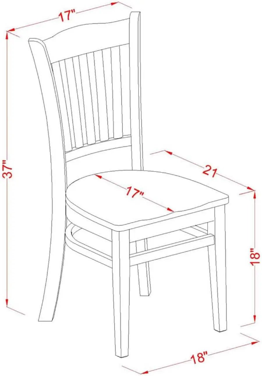 Groton Dining Room Chairs Mahogany Slat Back Set Of 2 from PriceLows™