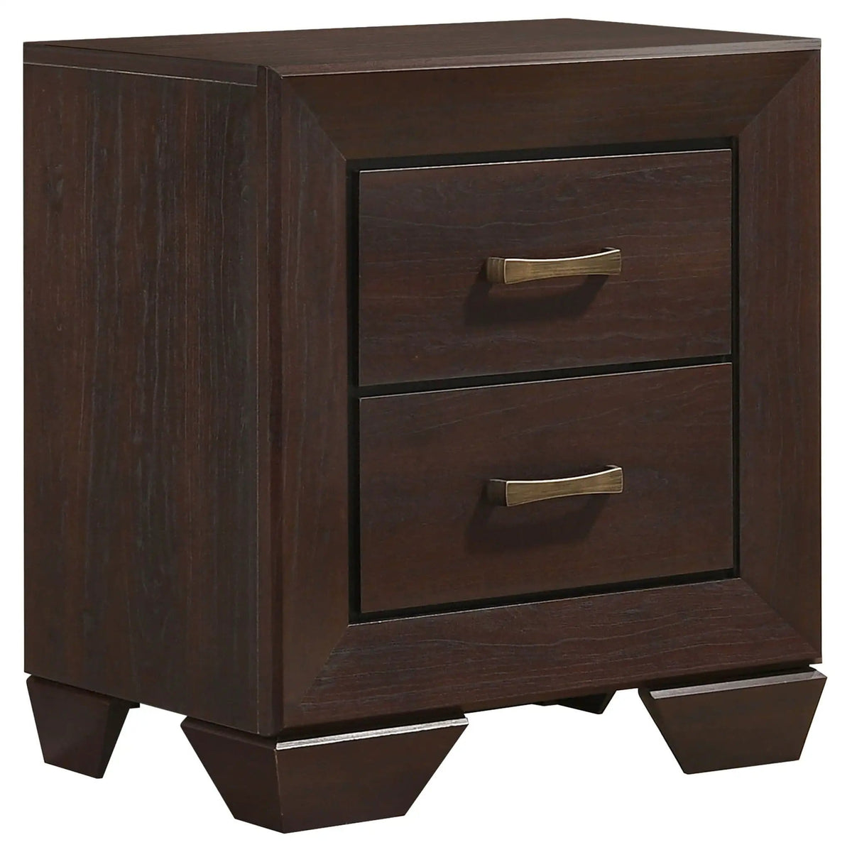 Kauffman 2-drawer Nightstand Dark Cocoa | 23.5 x 16.5 x 27 in | Wood | Bedroom