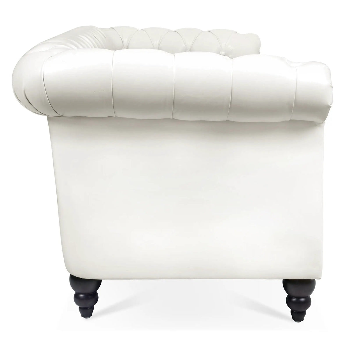 Rolled Arm Chesterfield Sofa | 3 Seater | Staggered Deep Pull Buckles | TB117 Compliant
