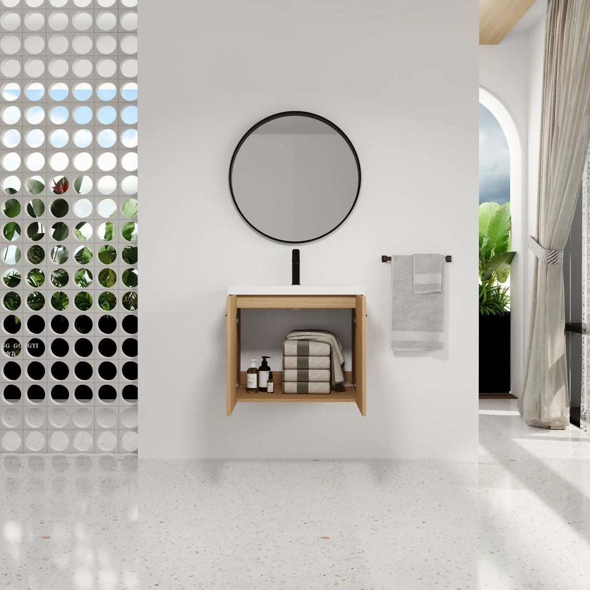 Floating Bathroom Vanity With Sink | Plywood | Double Door