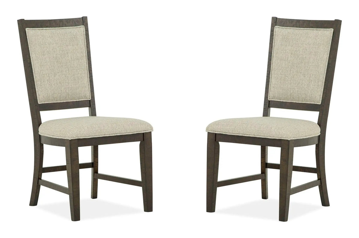 Westley Falls Step Up Side Chair With Upholstered Seat & Back (Set of 2) | 24 x 19.75 x 39.75 in | Metal & Veneer | Graphite