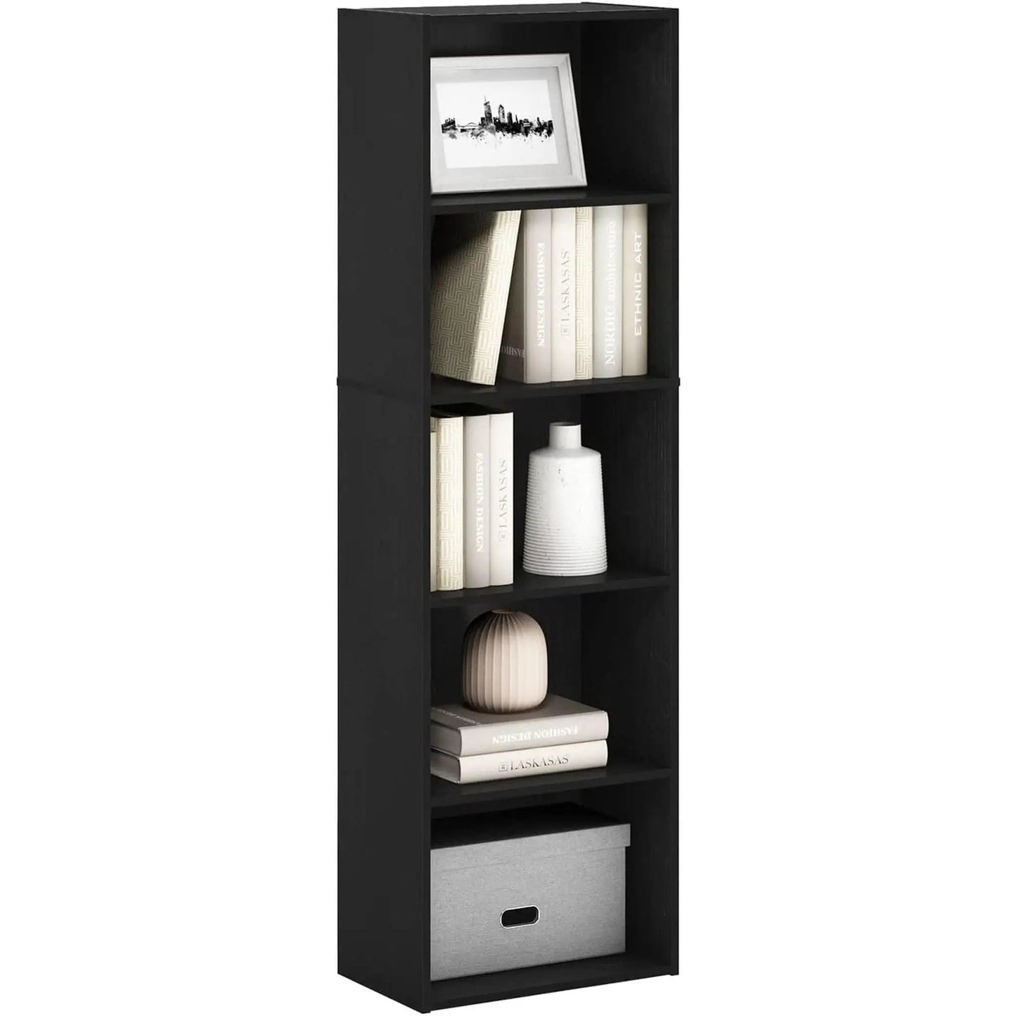 Blackwood 5-Tier Open Storage Shelves Bookcase For Living Room from PriceLows™