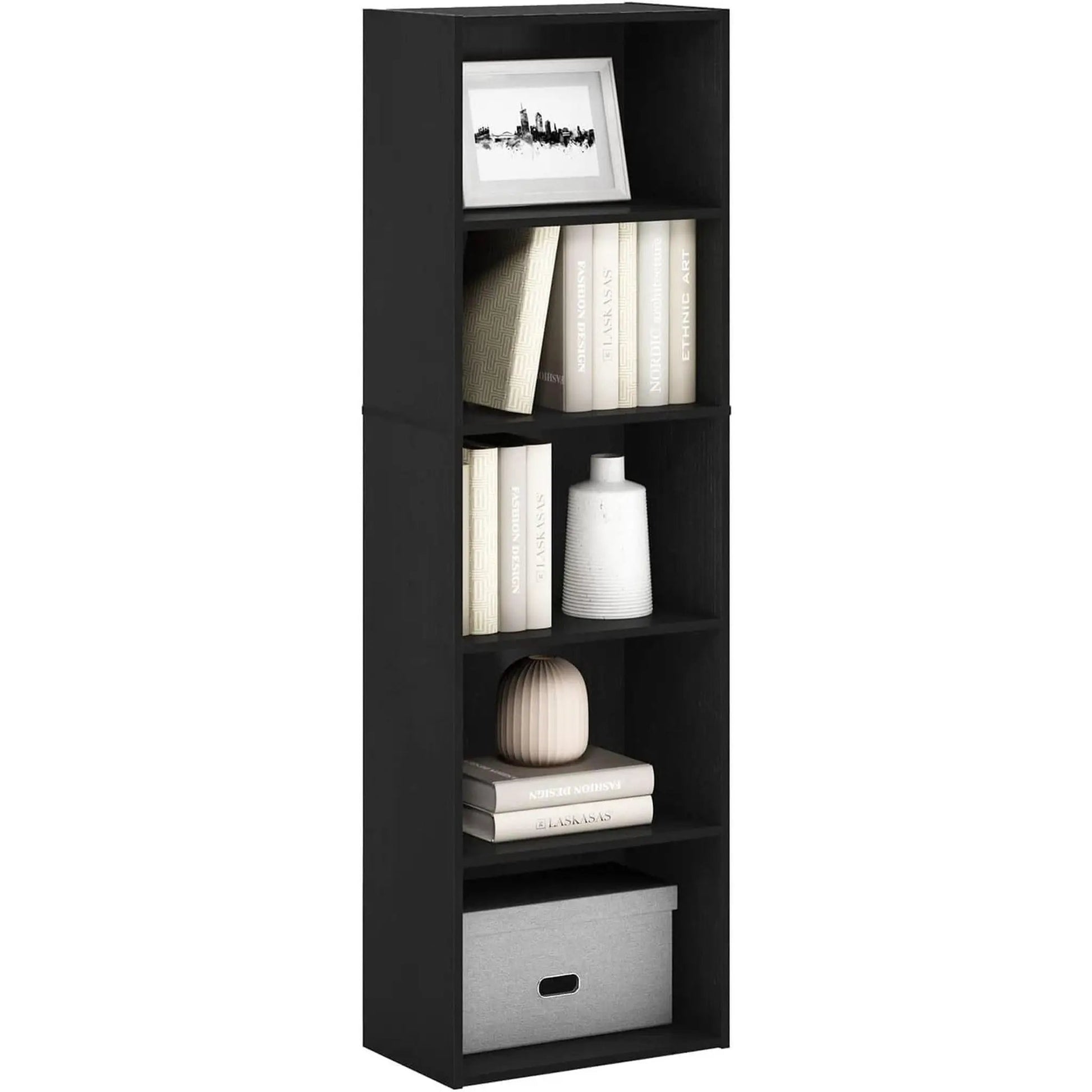 Blackwood 5-Tier Open Storage Shelves Bookcase For Living Room from PriceLows™