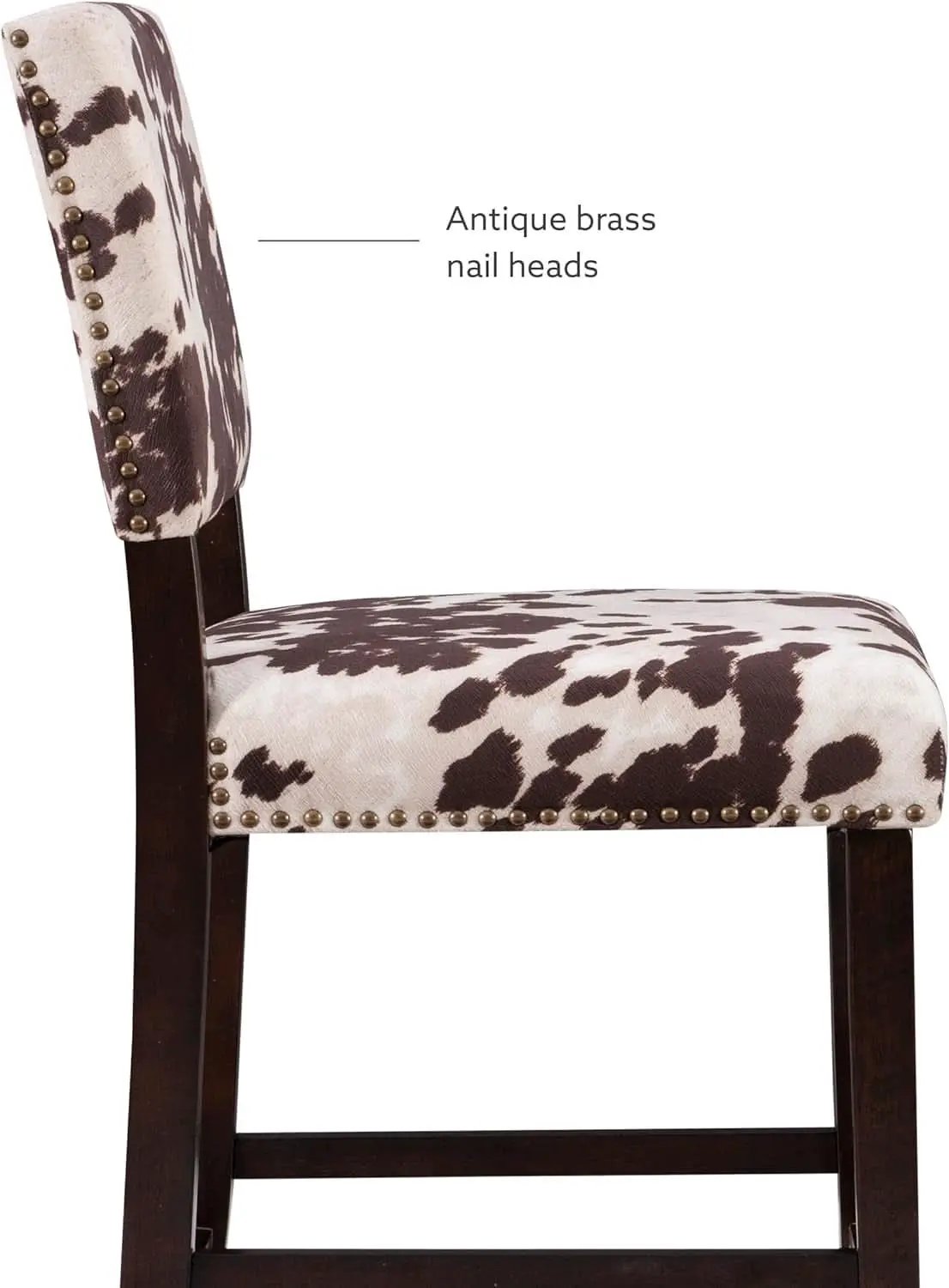 Stylish Cowhide Print Bar Stool with Comfortable Padded Seat from PriceLows™