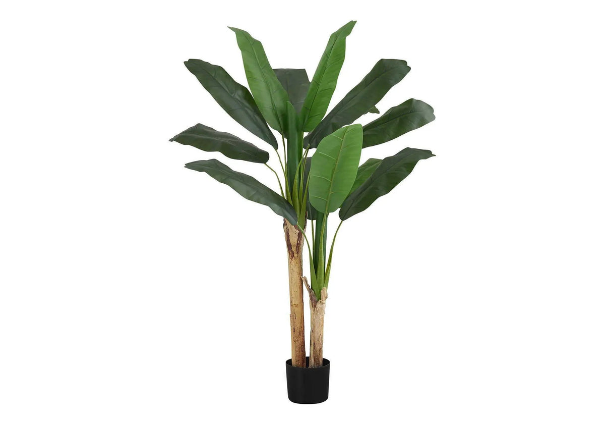 55 Inch Artificial Banana Tree | 15 Adjustable Leaves | Real Touch | Indoor Faux Floor Plant