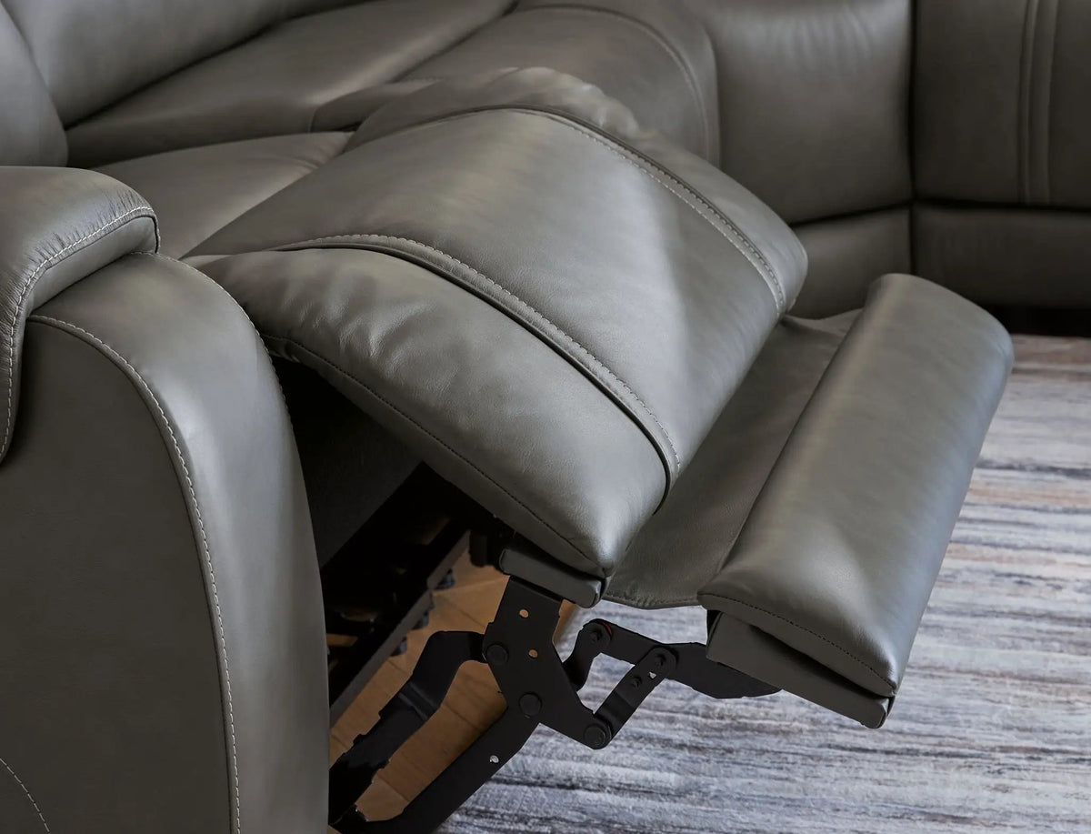 Power Reclining Sectional | USB Charging | Adjustable Headrests | Mocha