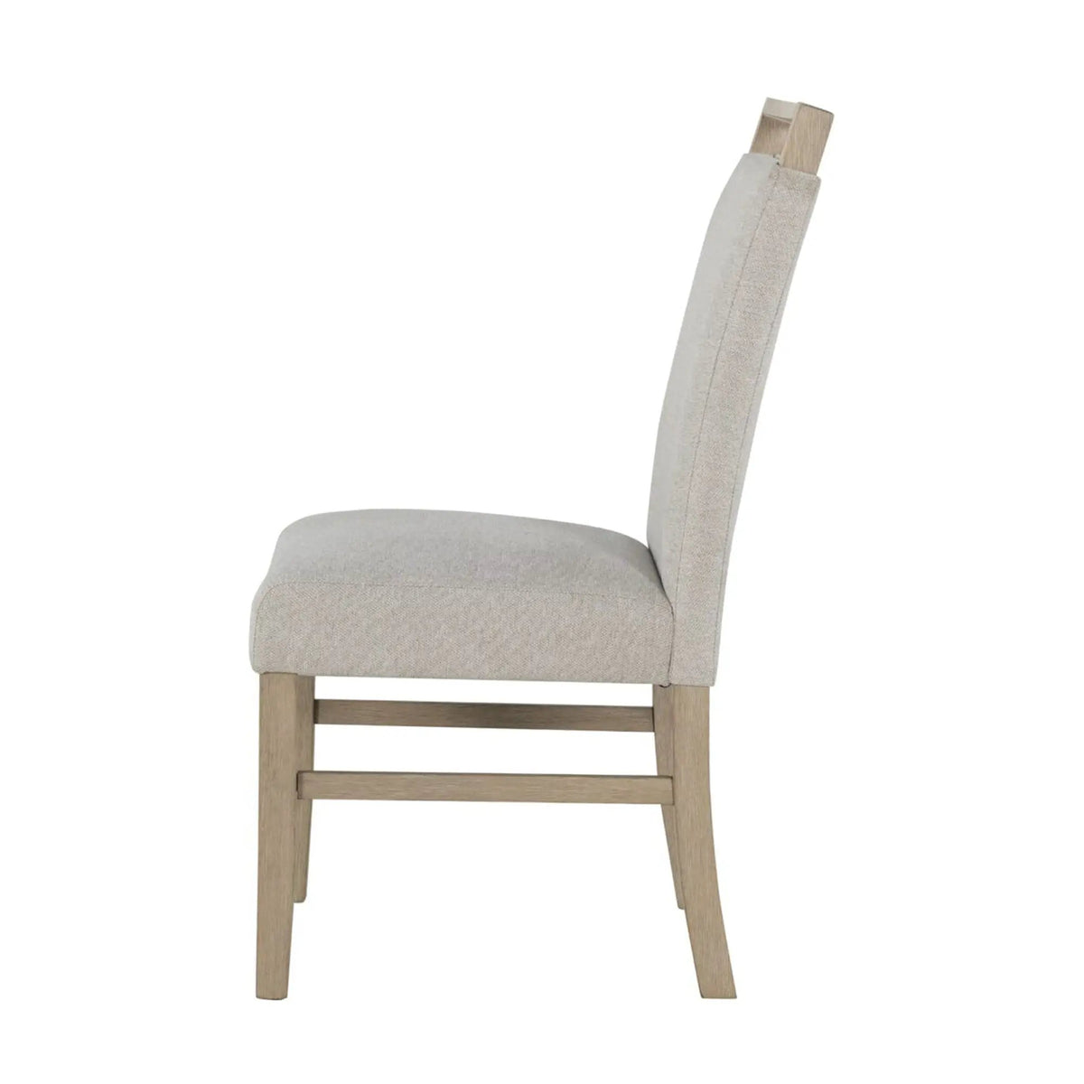Dining Chair | Boucle Upholstery | Rubber Wood Frame | Light Gray
