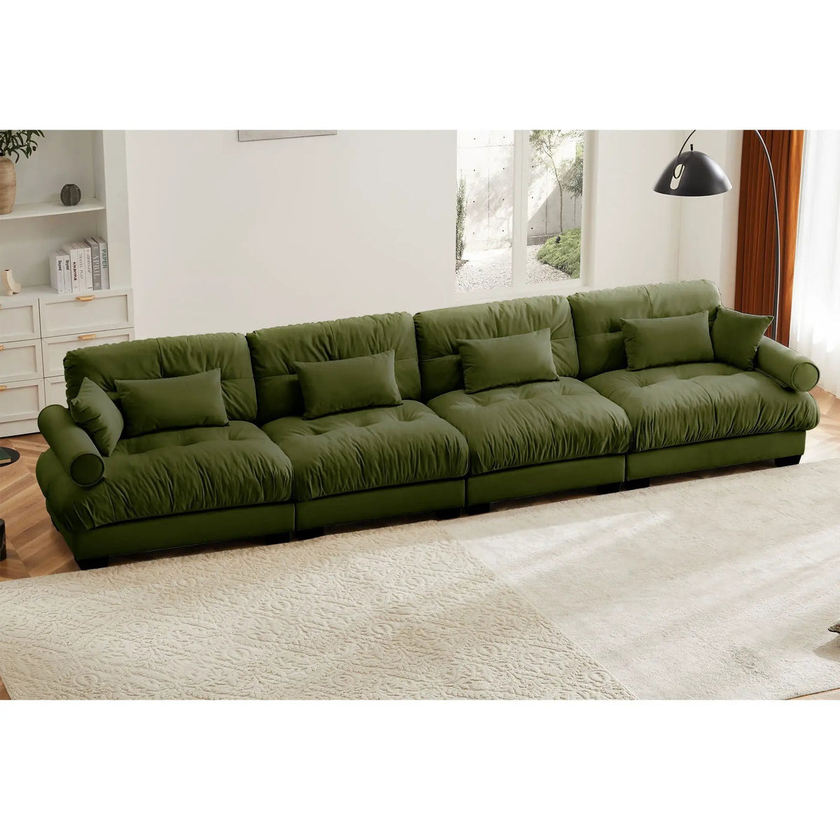 Modular Sectional Sofa | Deep Seat Cushions | Vintage Velvet