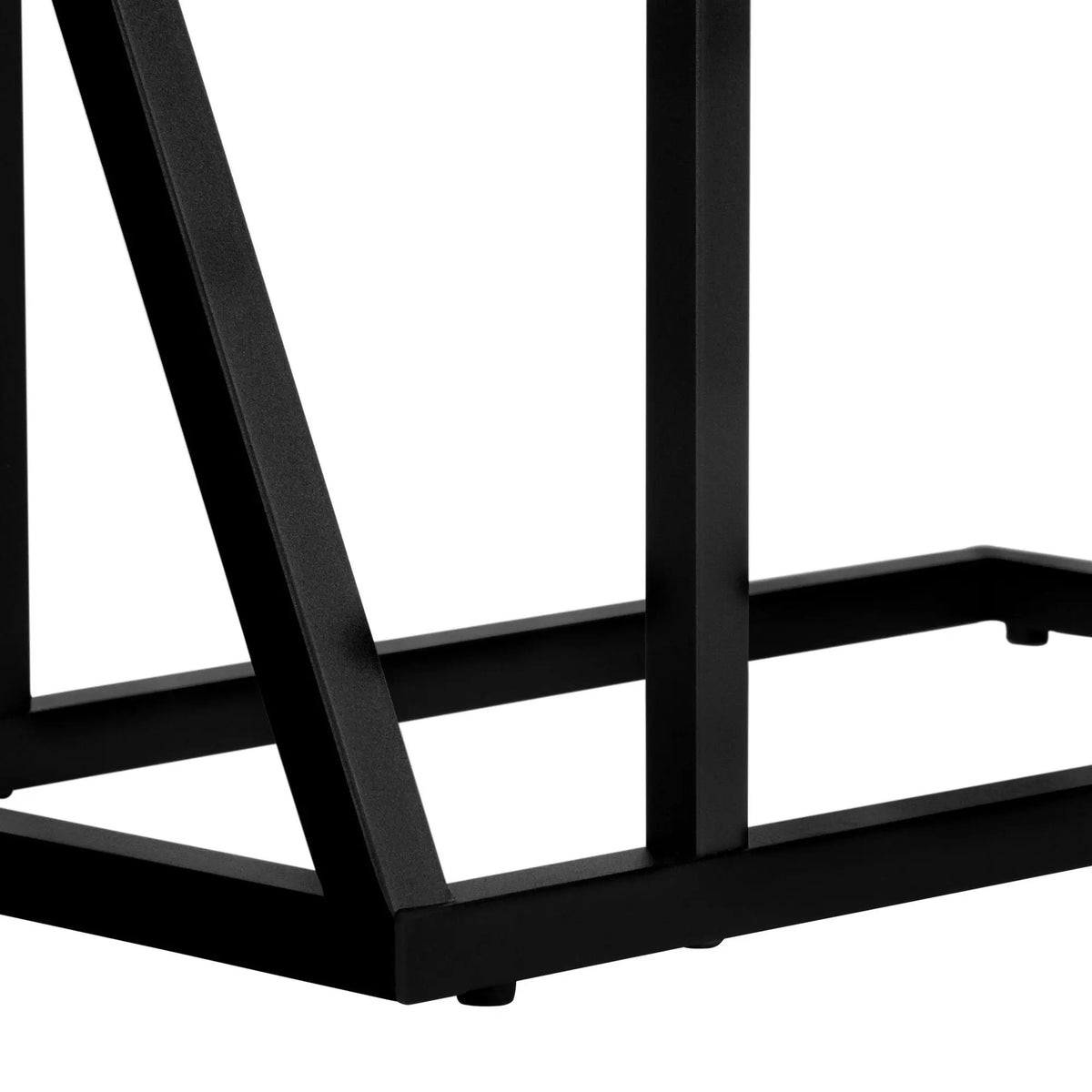 C-Shaped Accent Table | Slide-Under Base | Rectangular Tabletop | Sturdy And Lightweight