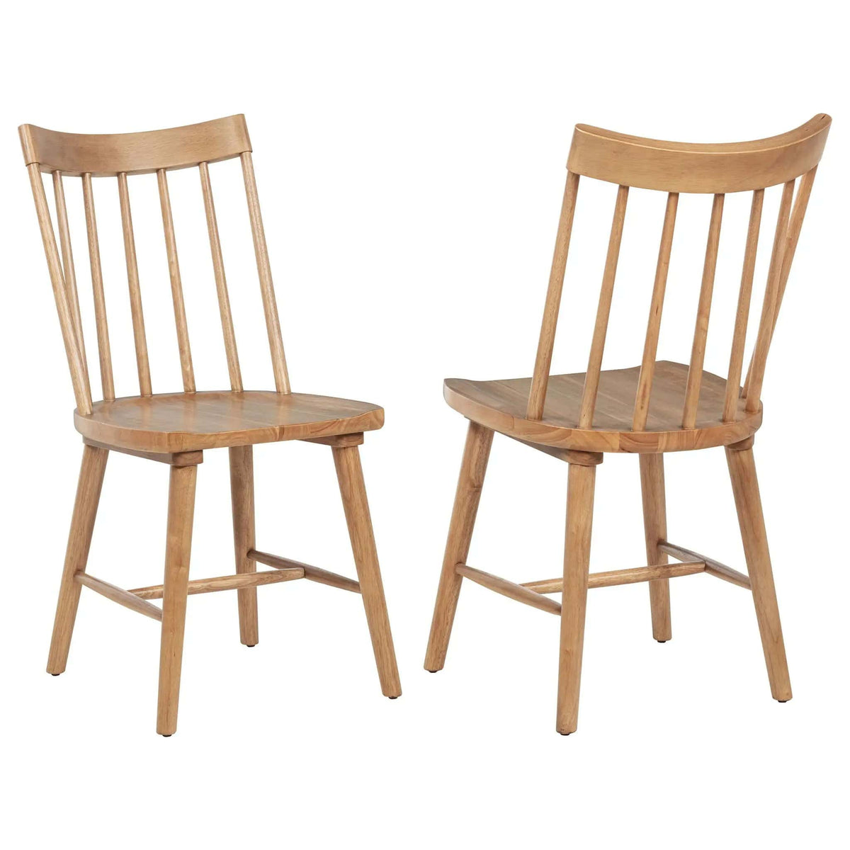Middleton Solid Wood Dining Side Chair Brown (Set of 2) | 18 x 23.25 x 36.75 in | Solid Wood & Rubberwood | Dining Room