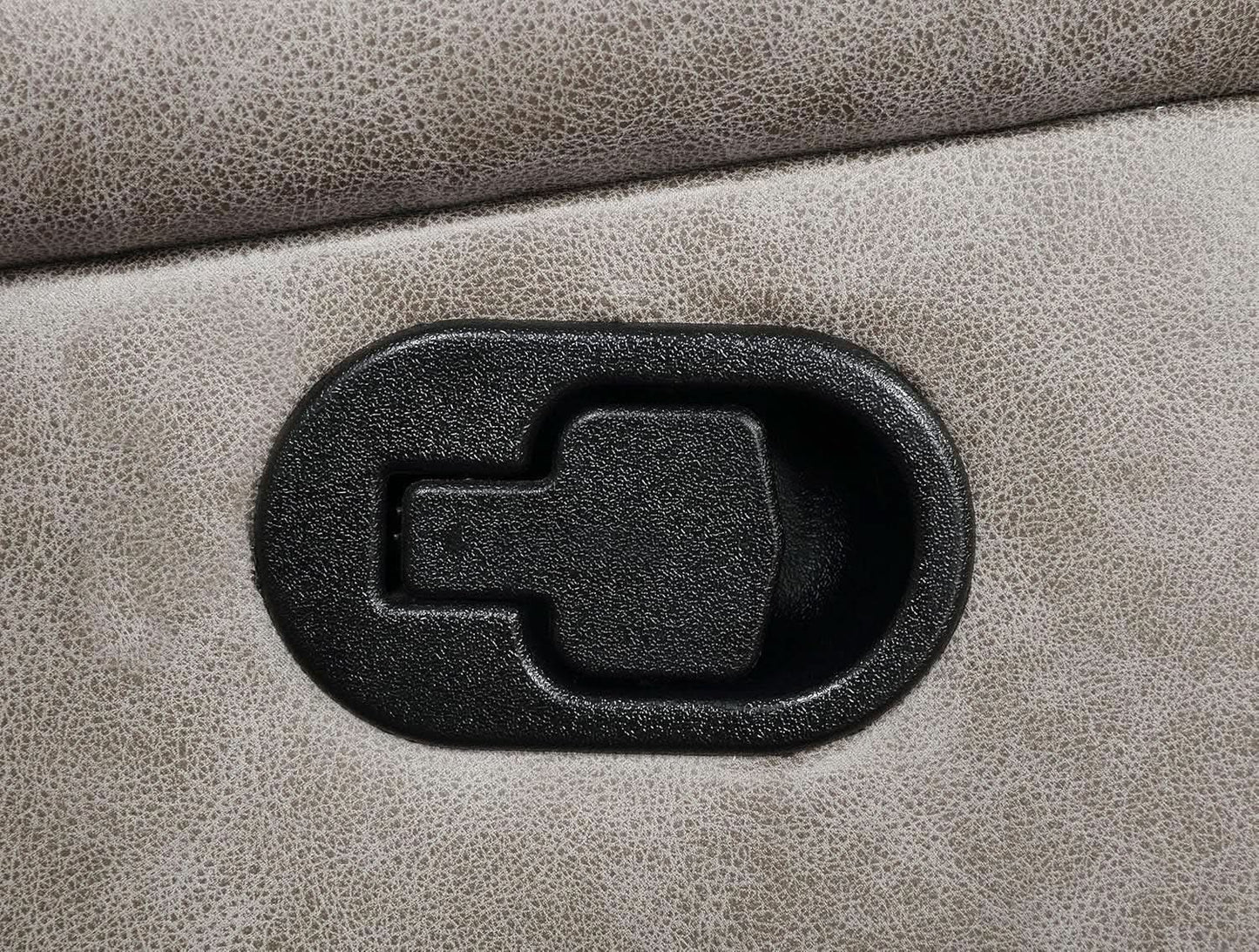Taupe Recliner Loveseat With Center Console Manual Recline from PriceLows™