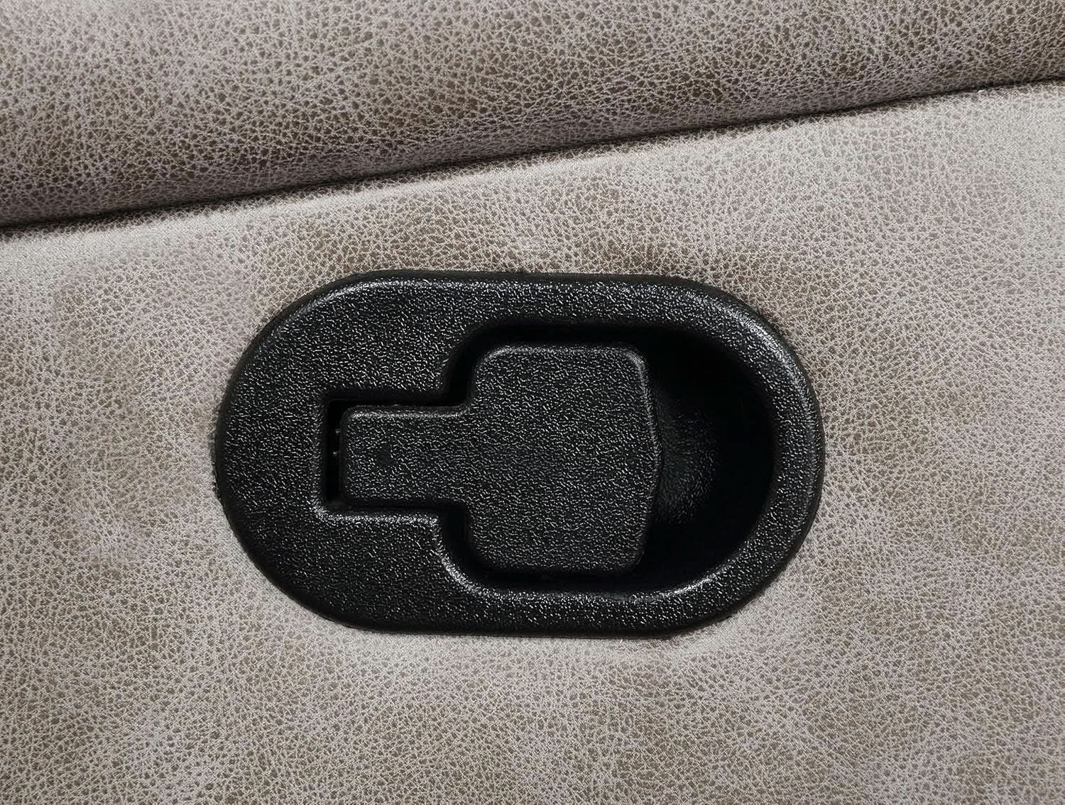 Taupe Recliner Loveseat With Center Console Manual Recline from PriceLows™
