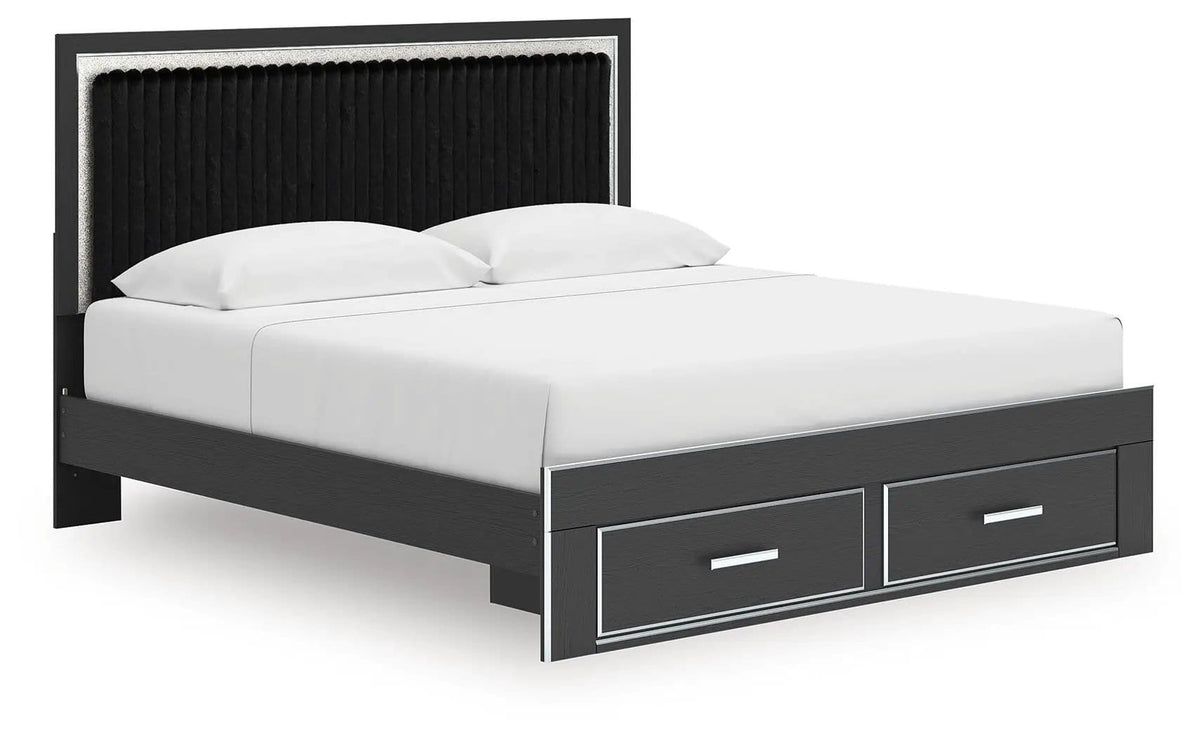 Zuraleus Upholstered Panel Platform Storage Bed | 4 Pieces | Bedroom Furniture | Bedroom