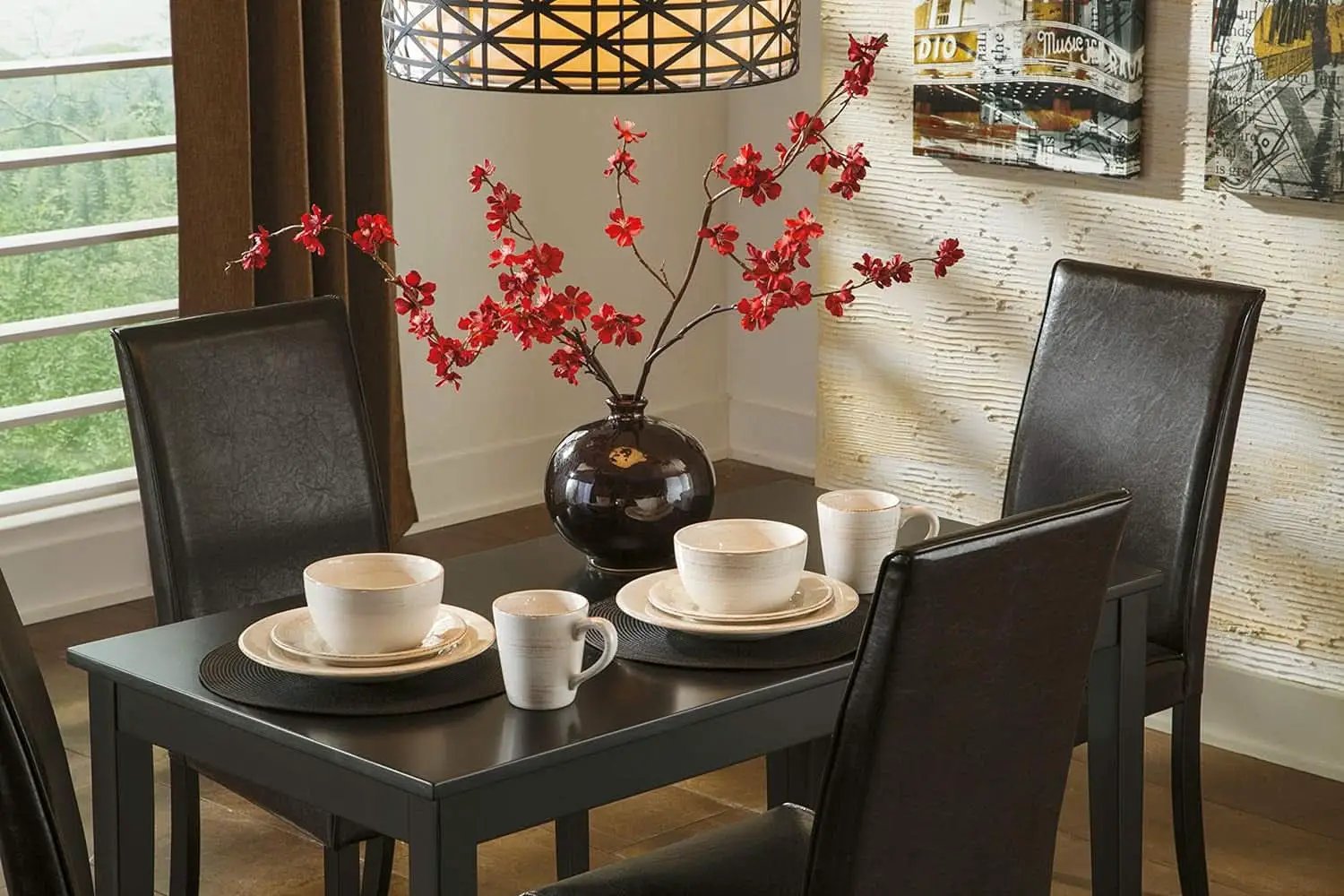 Kimonte Black Dining Room Table Rectangular Contemporary from PriceLows™