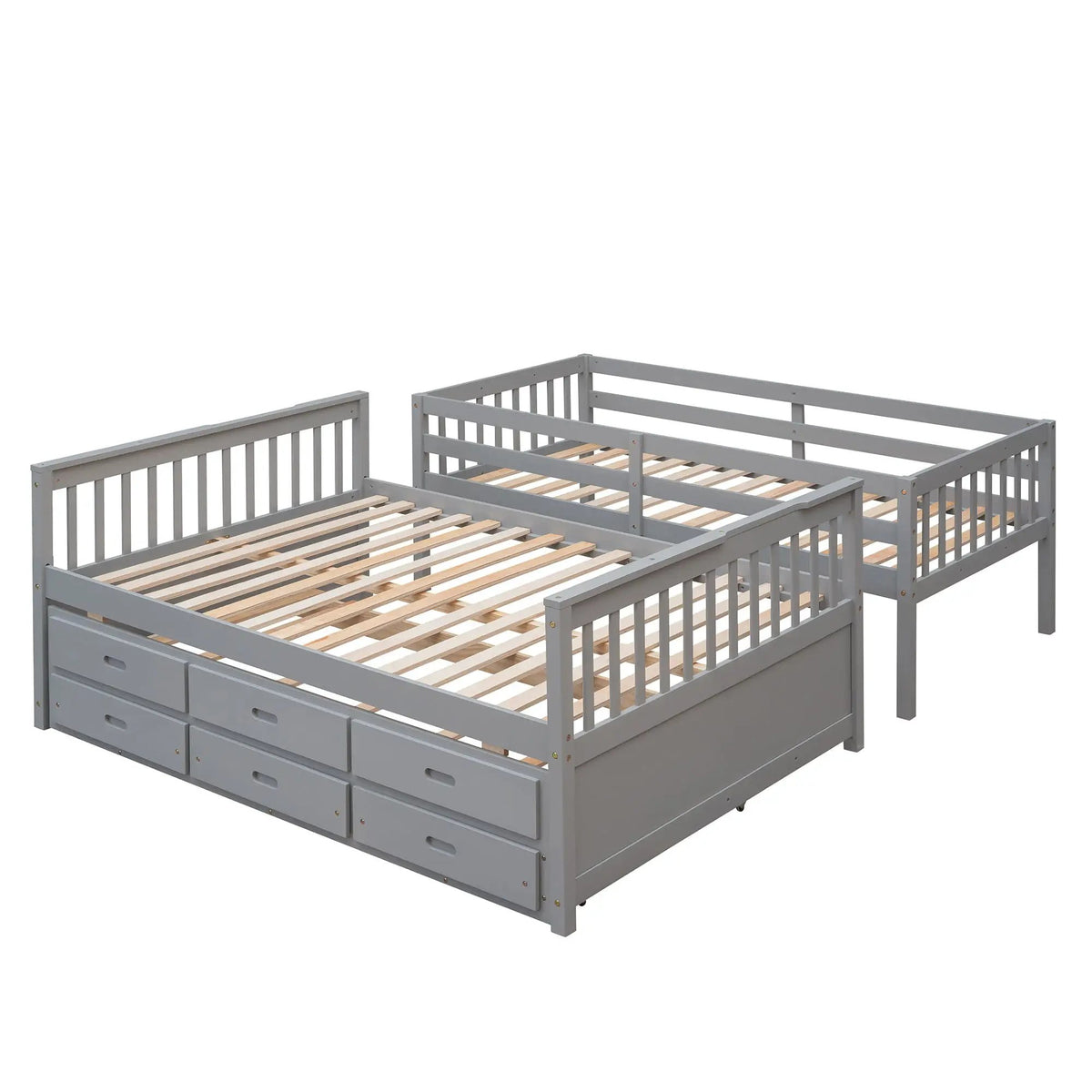 Bunk Bed | Twin Size | Rolling Trundle | Storage Drawers