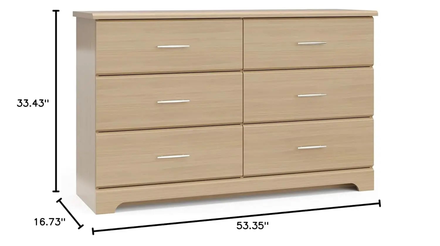 Brookside 6 Drawer Dresser Driftwood Nursery Furniture from PriceLows™