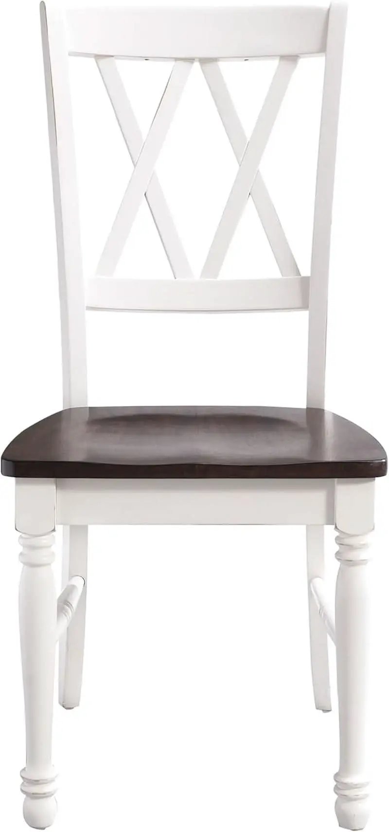 Shelby Distressed White X Back Dining Chairs Set Of 2 from PriceLows™