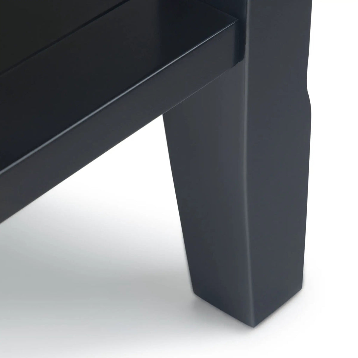 Acadian Narrow Side Table | Handcrafted Solid Wood | 2 Open Storage Shelves | 24 Inch Height