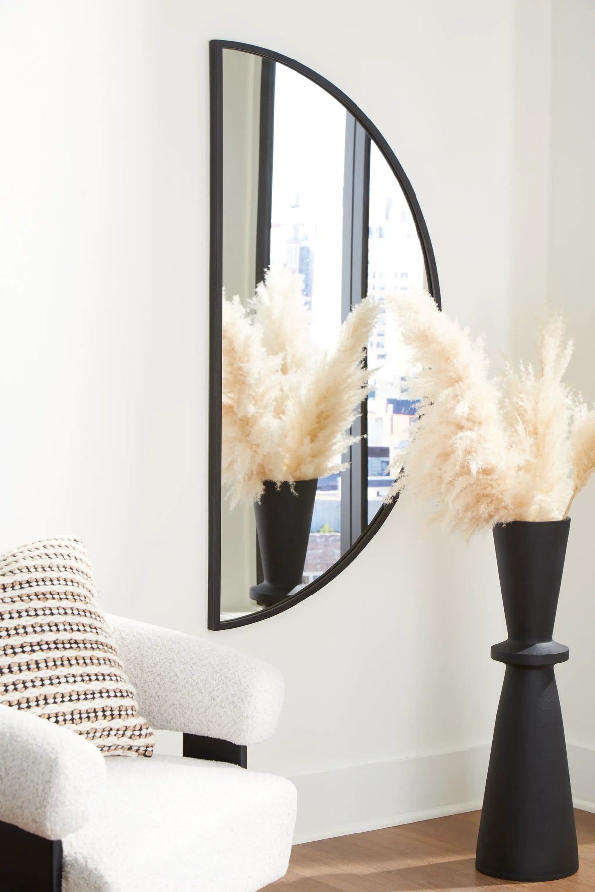 Denlow Accent Mirror | 50 x 1.13 x 25.13 in | Metal | Black