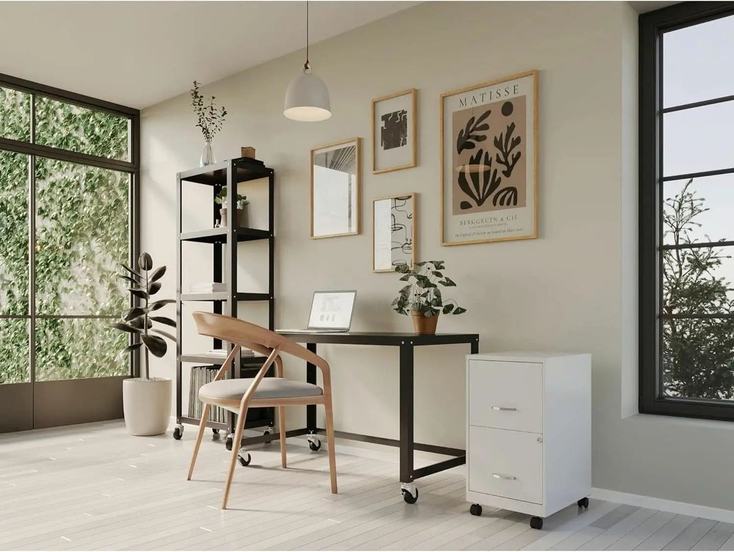 LYS SOHO White Mobile File Cabinet 3 Drawer 26.5x14.3x18 In from PriceLows™