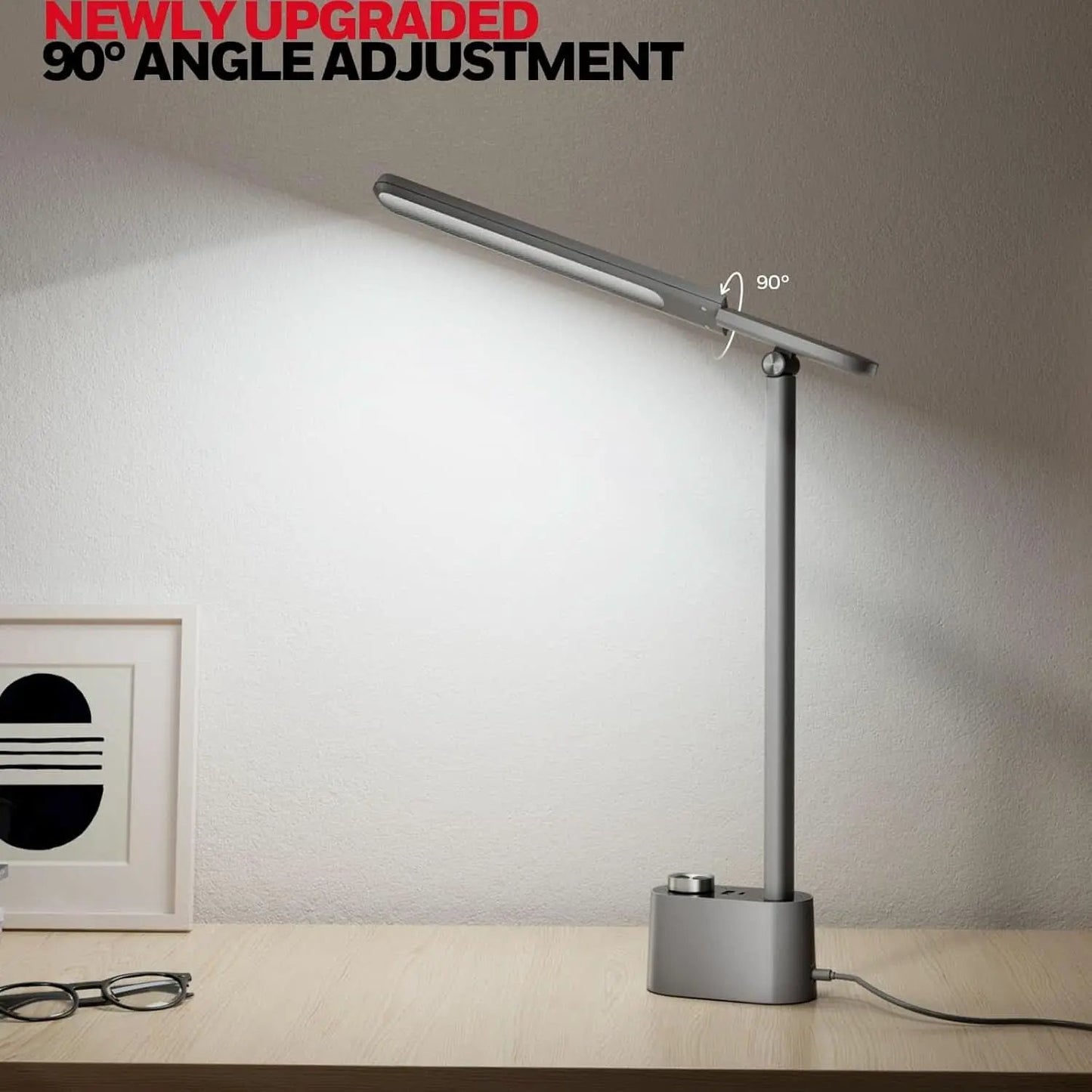 LED Desk Lamp H01 Pro Sunturalux 3 Color Modes Grey from PriceLows™