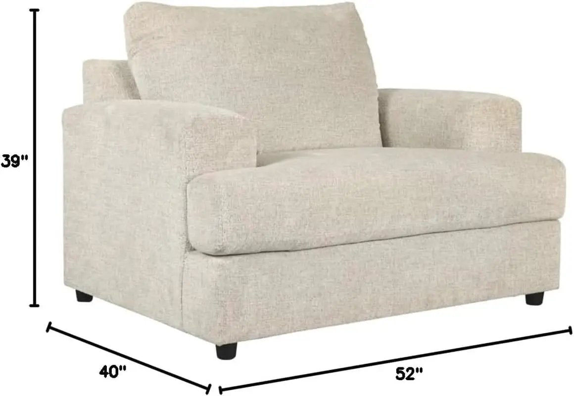 Soletren Contemporary Off White Chenille Upholstered Chair from PriceLows™