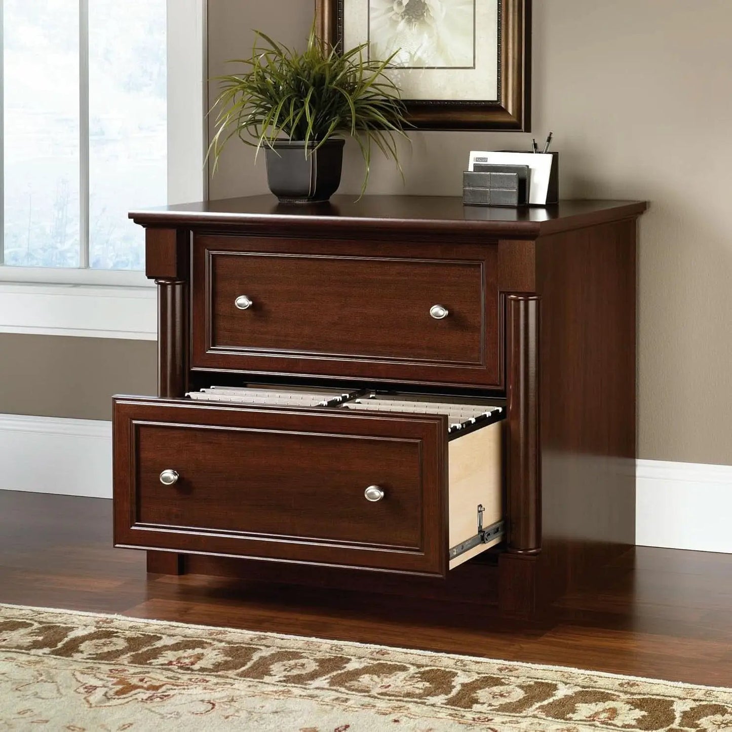 Palladia Lateral File Cabinet 36.81in L Select Cherry from PriceLows™