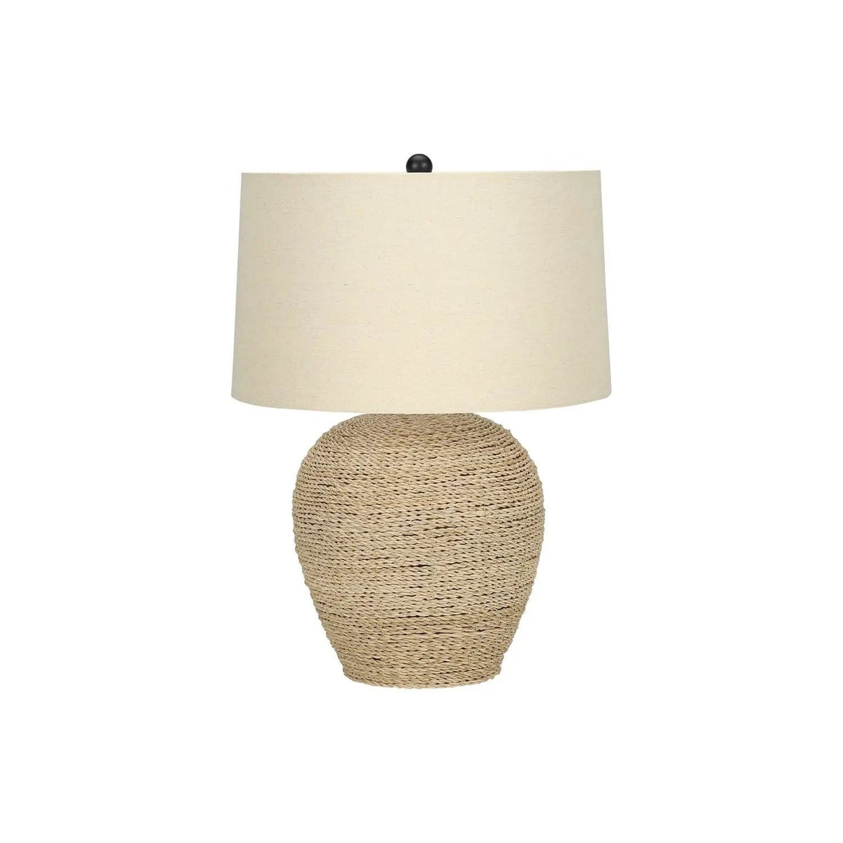 Lighting, Table Lamp, Rattan, Resin, Transitional - | 18 x 18 x 25 in | Linen & Rattan | Beige