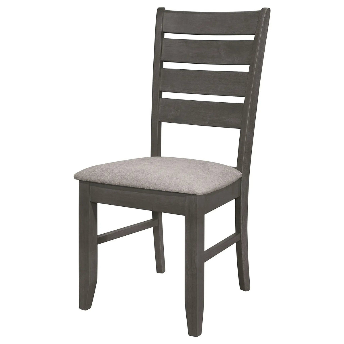 Dalila Wood Dining Side Chair Dark Grey (Set of 2) | 19.25 x 22.25 x 40.25 in | Rubberwood | Dining Room