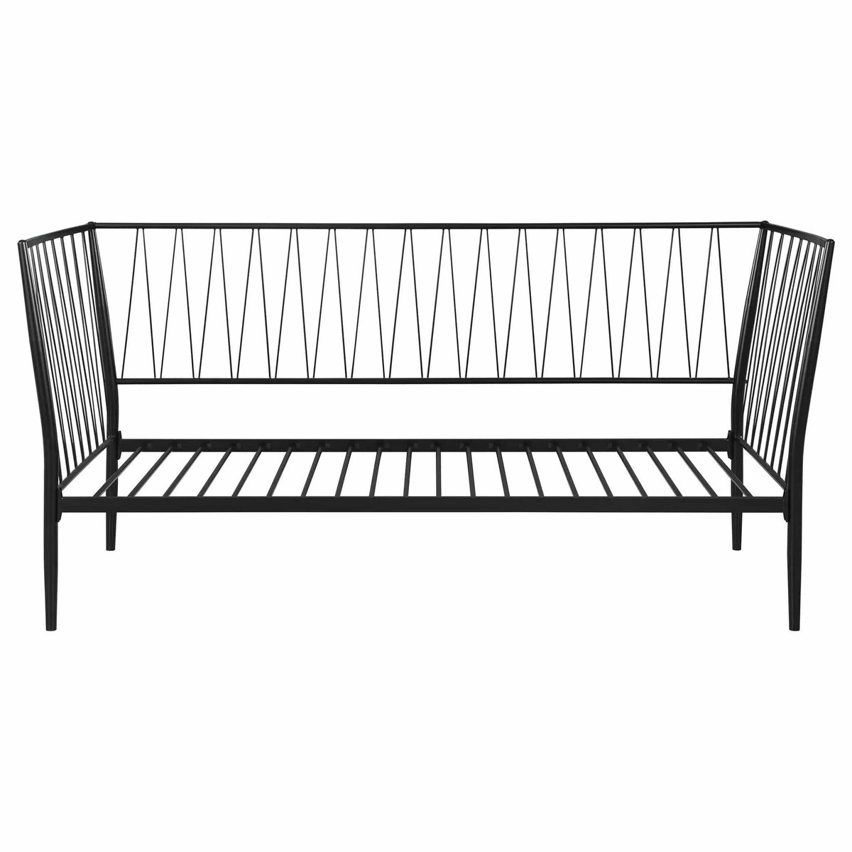 Richland Metal Twin Daybed Bed Frame Matte | 86.25 x 42 x 41.5 in | Metal | Black