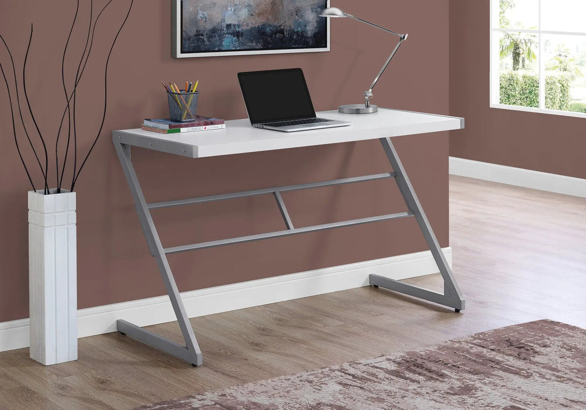 Z-Shaped Base Computer Desk | 48 Inch Width | Laminated Top | Chic Modern Design