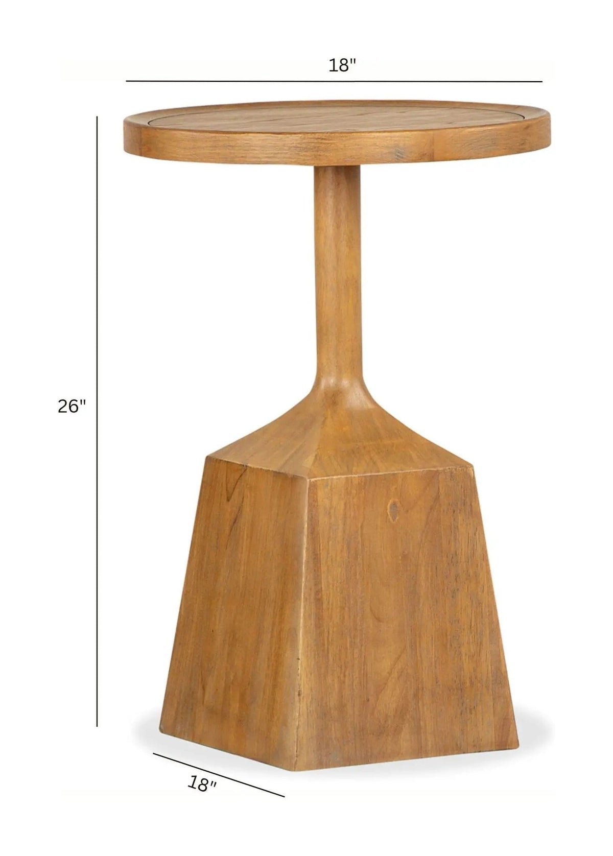 Lindon Round Pedestal Accent End Table | 2 Pieces | Living Room Furniture | Living Room