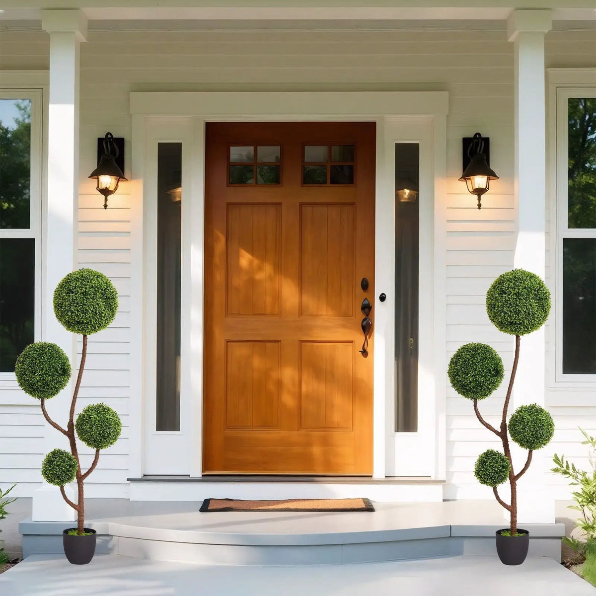 Artificial Boxwood Topiary Tree | Triple Ball Shape | 150 Cm Height | Green Indoor Outdoor Faux Plant