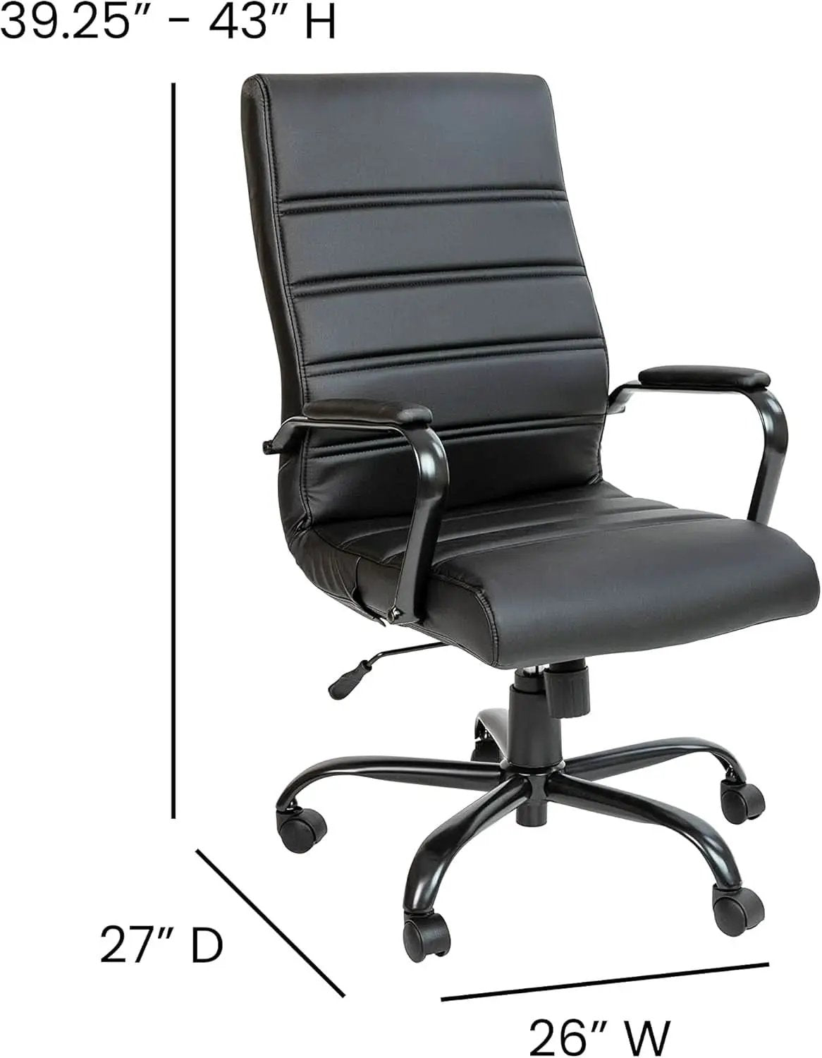 Whitney High Back Desk Chair With Adjustable Height from PriceLows™