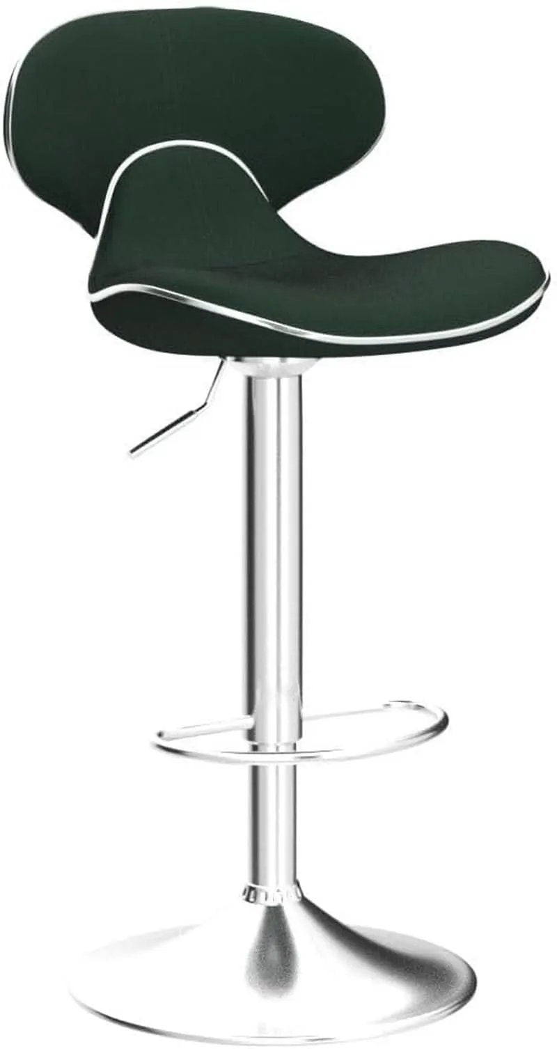 Green Velvet Upholstered Adjustable Swivel Bar Stools Set 2 from PriceLows™