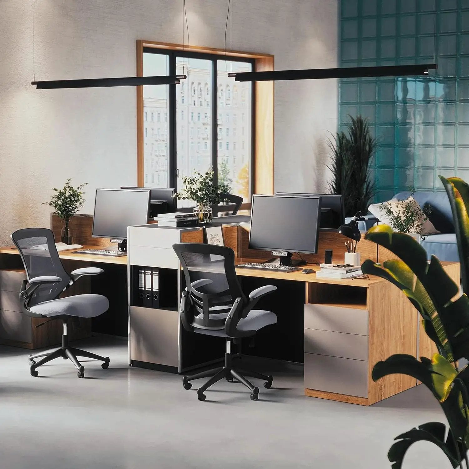Kelista Dark Gray Mesh Mid Back Office Chair For Desk from PriceLows™