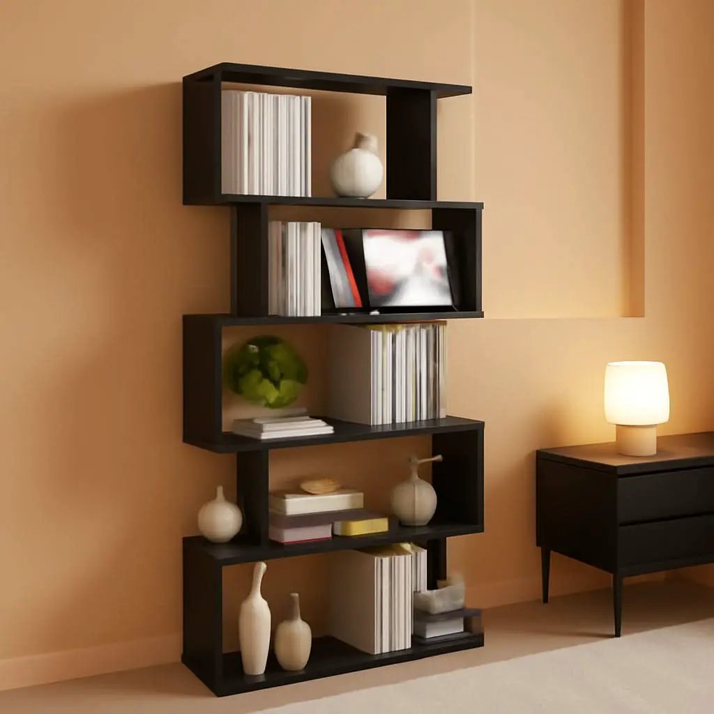 6 Tier S Shaped Bookshelf Freestanding Modern Display from PriceLows™