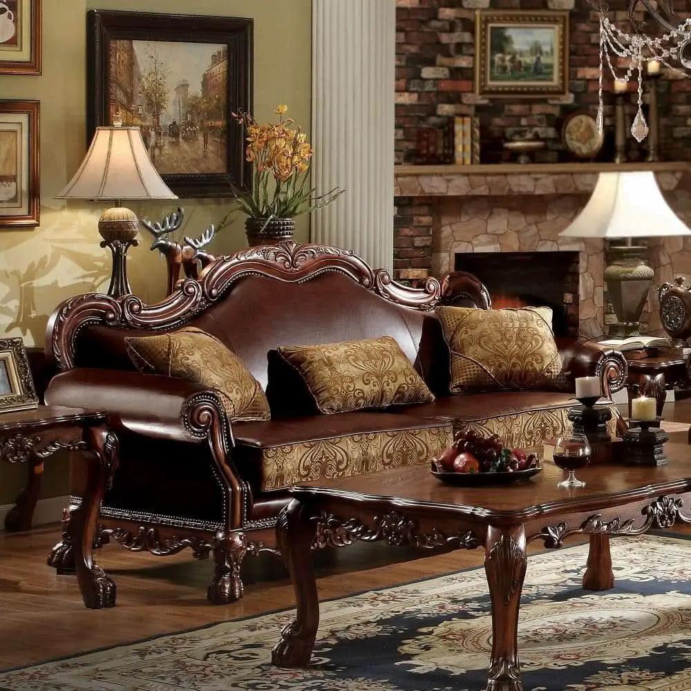 Three-Piece Living Room Set Cherry Oak Sofa Loveseat Chair from PriceLows™