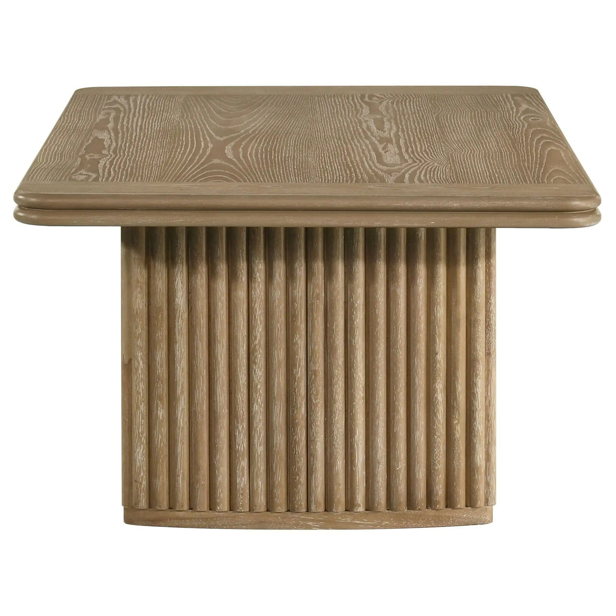 Adina Rectangular Wood Coffee Table Distressed Light | 47 x 26.75 x 16.25 in | Engineered Wood & Veneer | Brown
