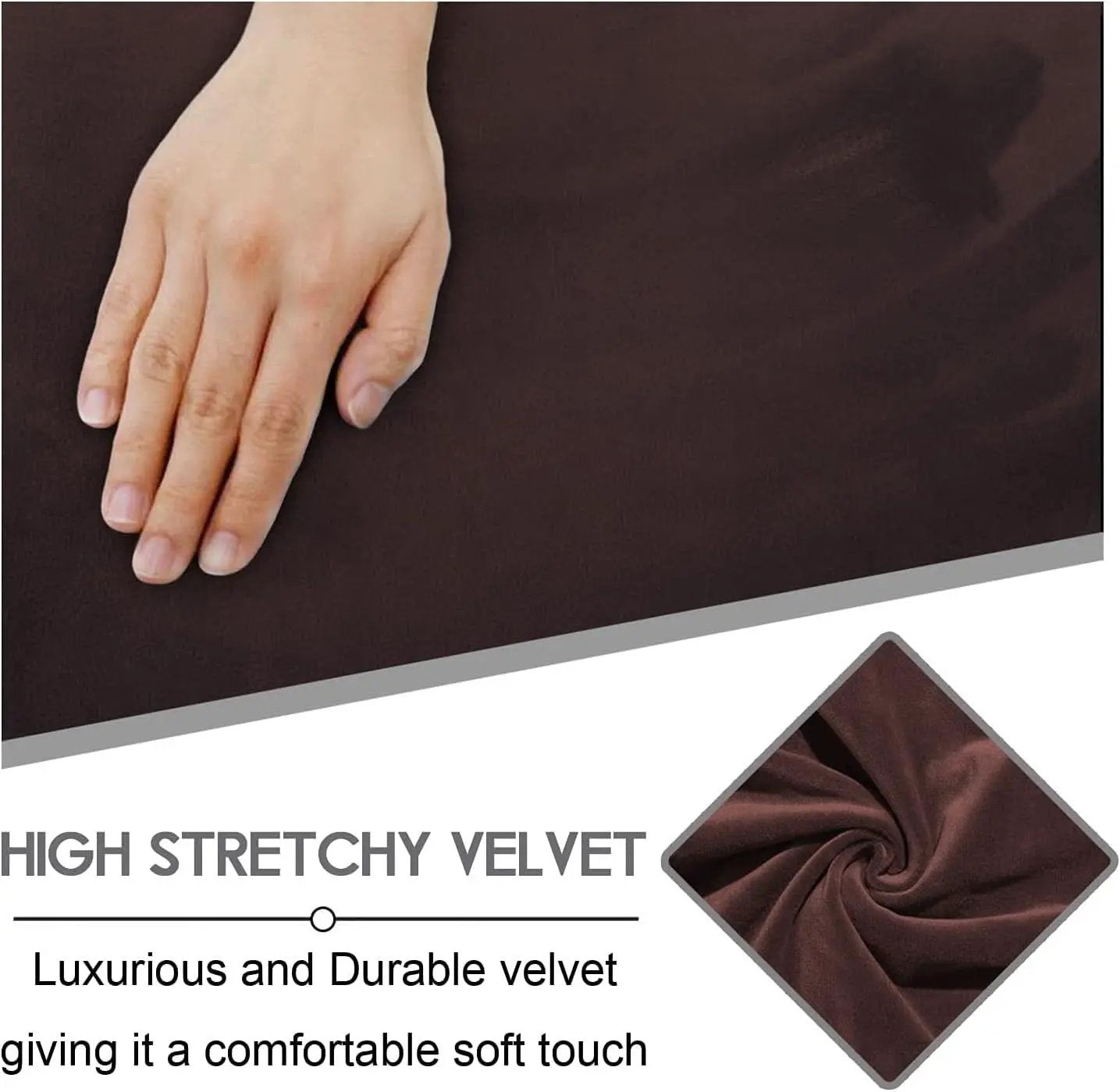 Velvet 8-Piece Reclining Loveseat Cover In Chocolate from PriceLows™